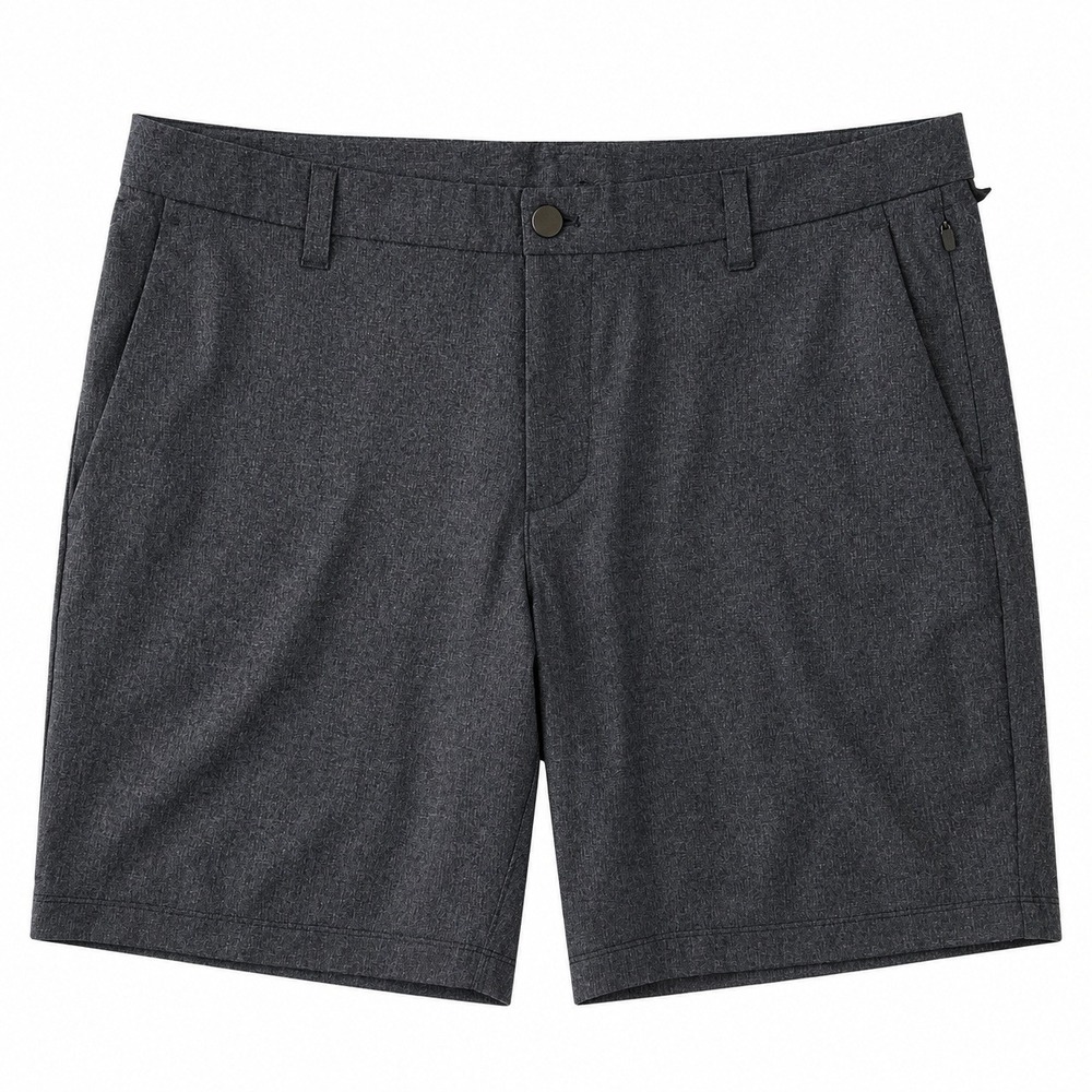 Lululemon Commission Shorts Mens Size 36 Heathered Gray Stretch Tech 9 Inch